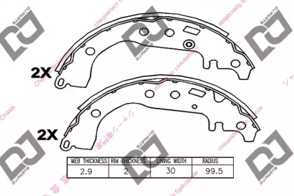 Комлект тормозных накладок DJ PARTS BS1052